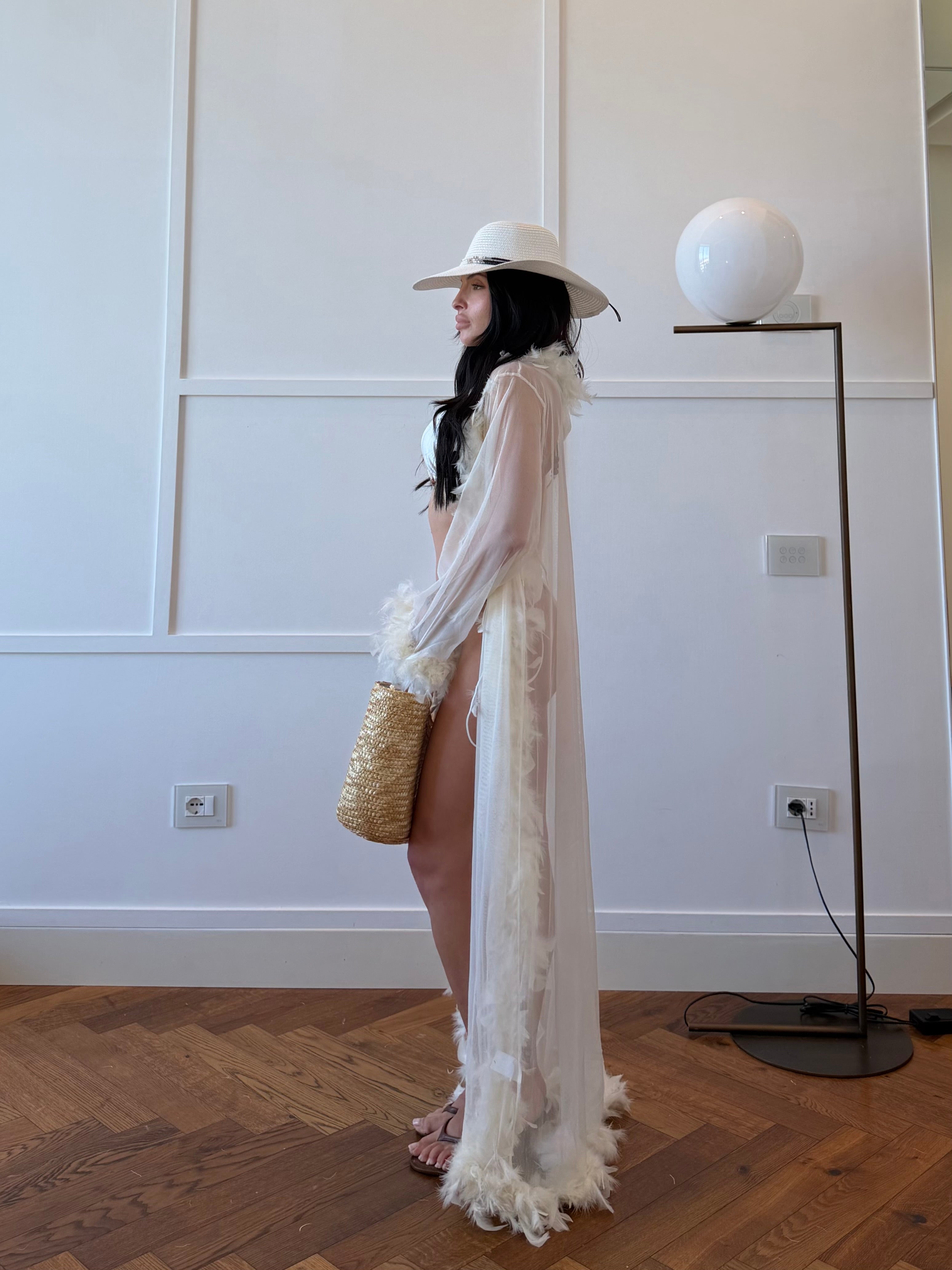 Copricostume PIUMA BIANCA